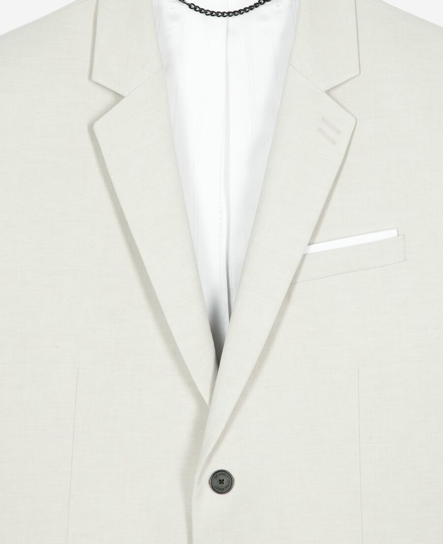 The Kooples MEN ECRU ecru cotton - linen suit jacket
