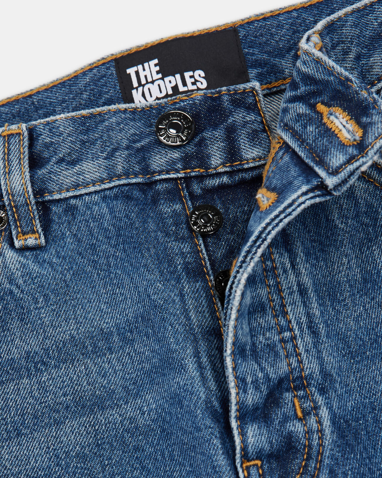 The Kooples WOMEN BLUE DENIM blue straight-cut jeans