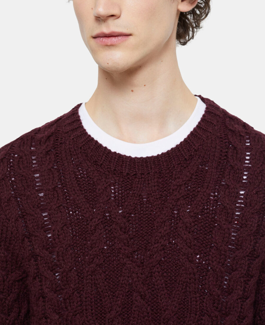pull en laine rouge