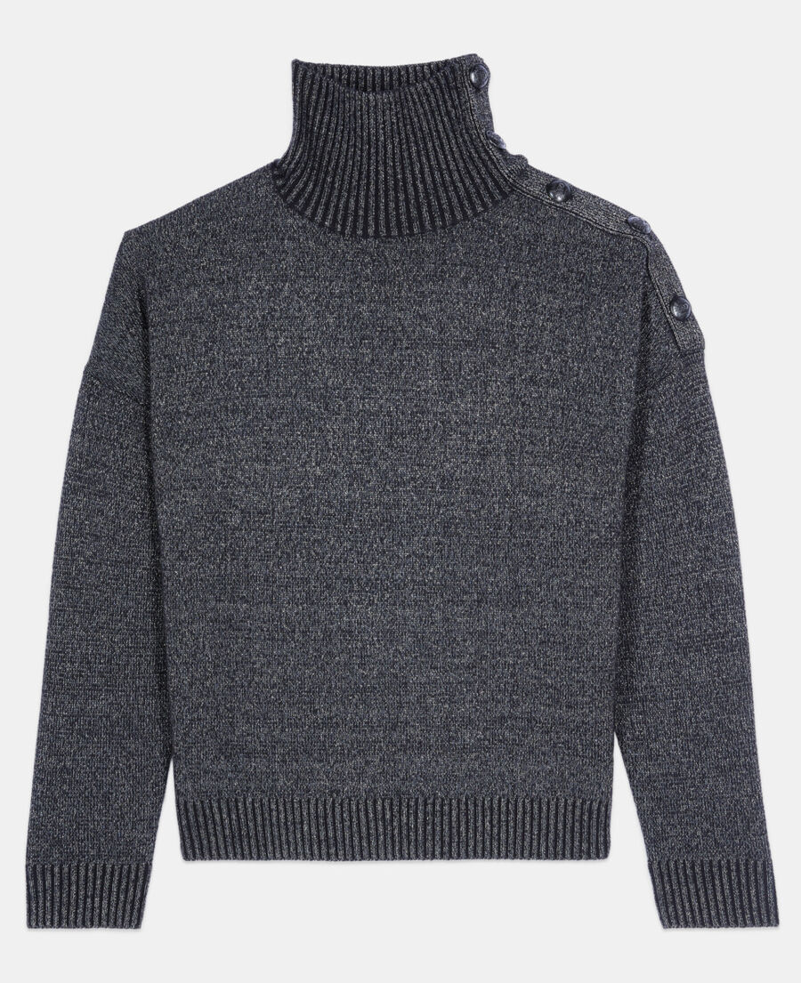 The Kooples FEMME BLACK pull en laine et cachemire noir