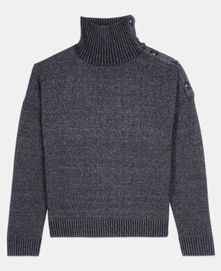 The Kooples FEMME BLACK pull en laine et cachemire noir