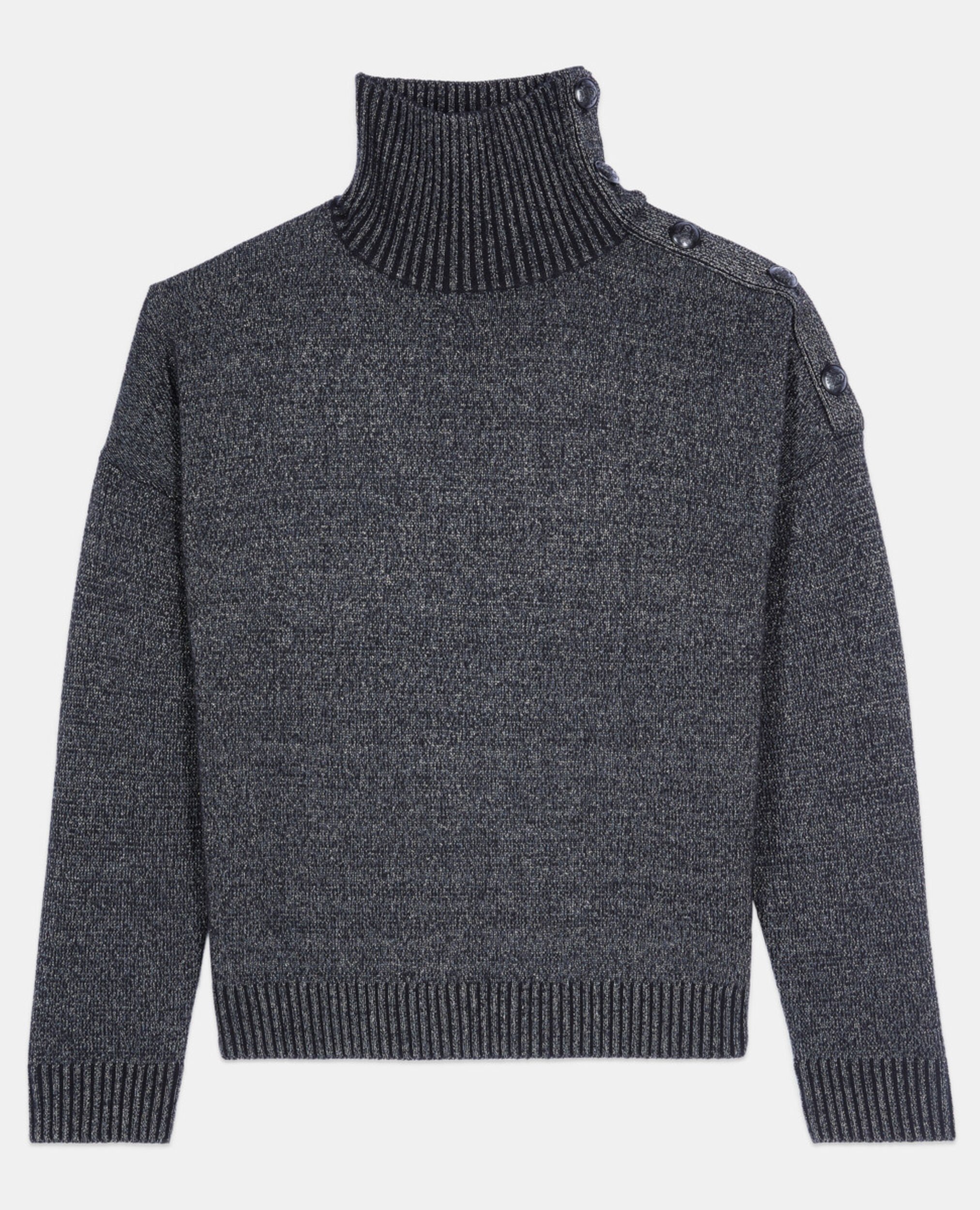 Pull en laine et cachemire noir, BLACK, hi-res image number null