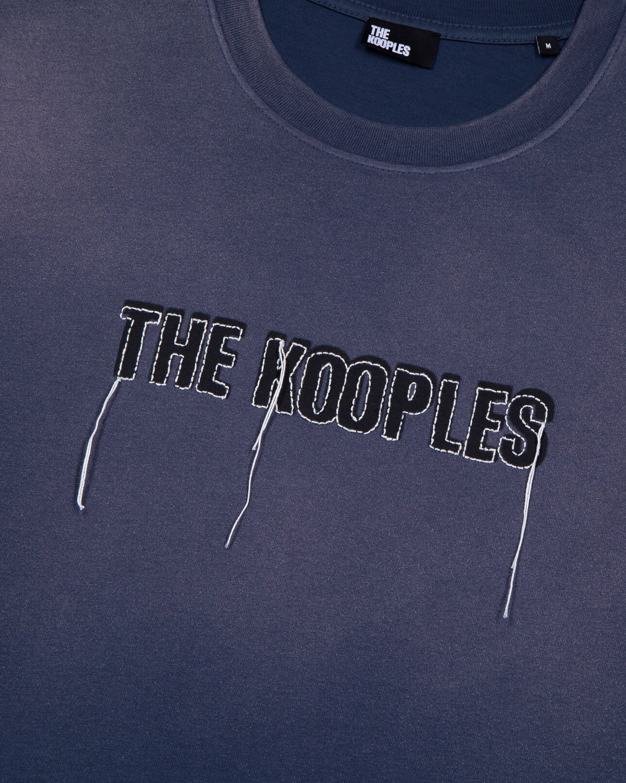 The Kooples MEN DARK NAVY navy blue faded logo t-shirt
