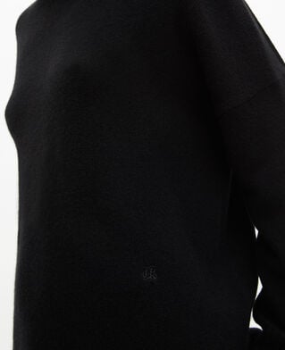The Kooples F BLACK black cashmere stand-up collar sweater
