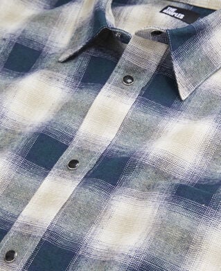 The Kooples HOMME GREEN / NAVY / WHITE surchemise à carreaux bleus et verts