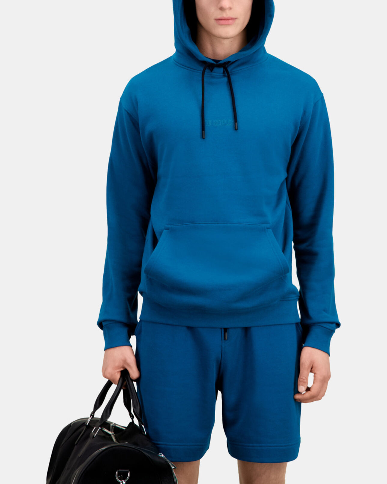 The Kooples HOMME MEDIUM BLUE sweatshirt homme à capuche bleu avec logo