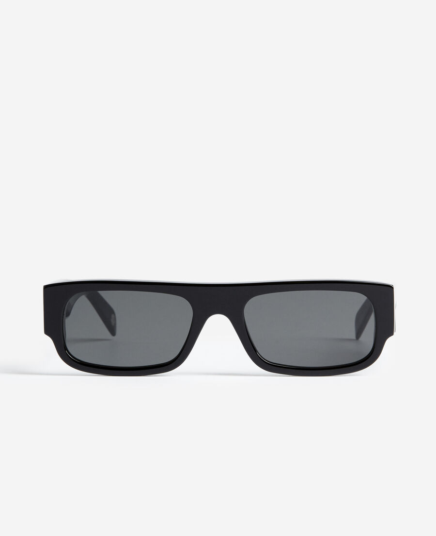 black wide temple sunglasses