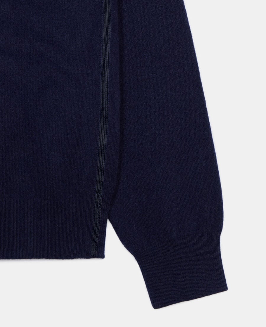 The Kooples HOMME NAVY pull en cachemire bleu marine