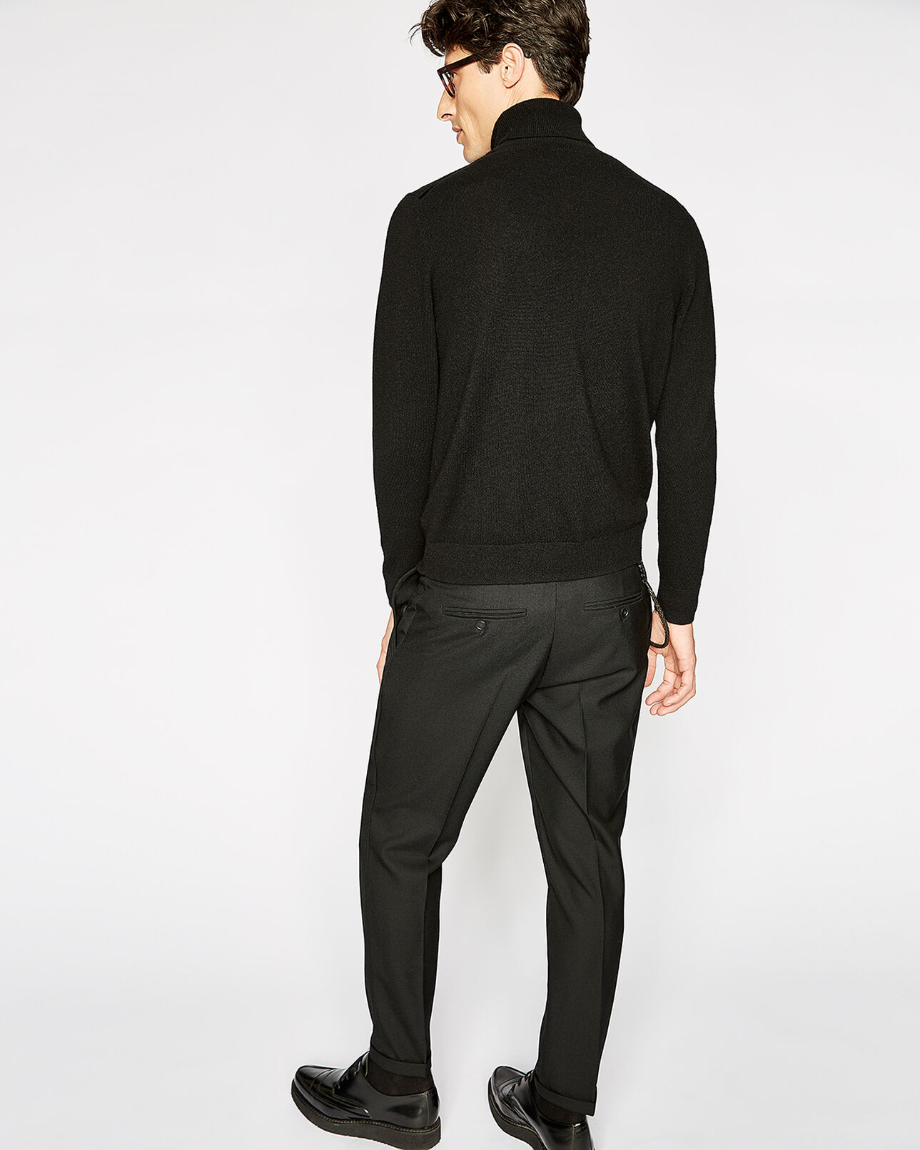 The Kooples HERREN BLACK schwarze chinohose mit abnehmbarem kettchen
