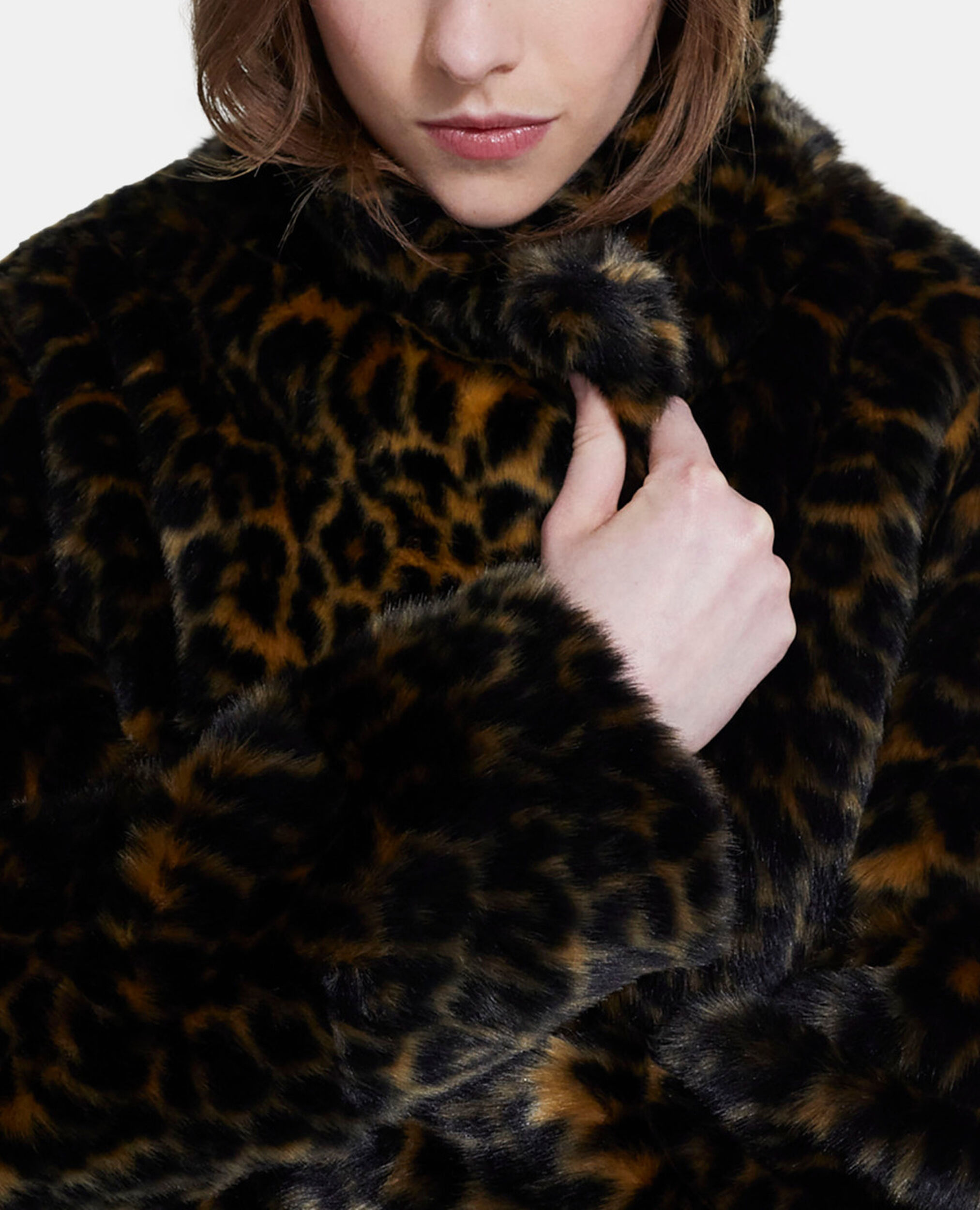 Kunstpelzmantel mit Leopardenmotiv, LEOPARD, hi-res image number null