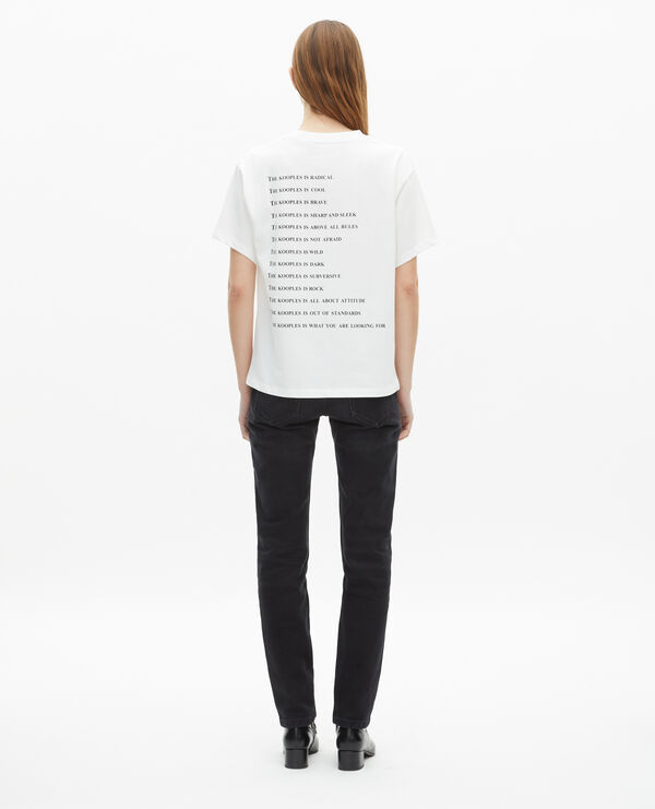 The Kooples FEMME WHITE t-shirt what is avec perles blanc