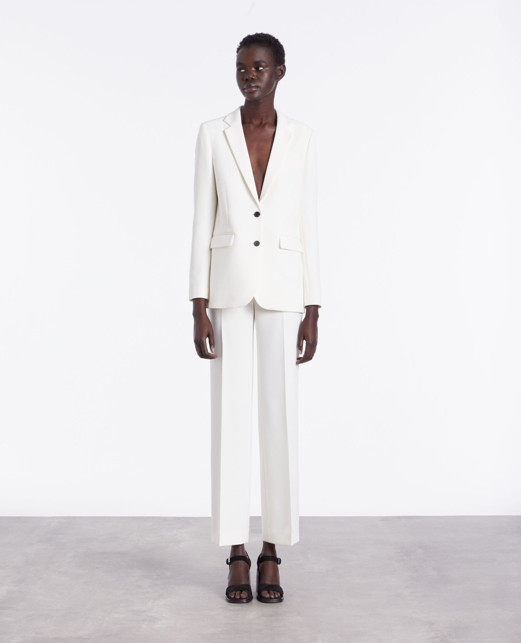 White suit jacket, ECRU, hi-res image number null