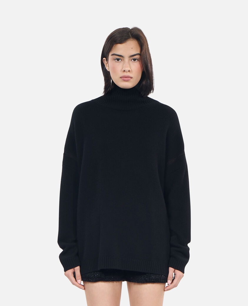 The Kooples DAMEN BLACK schwarzer pullover aus kaschmir