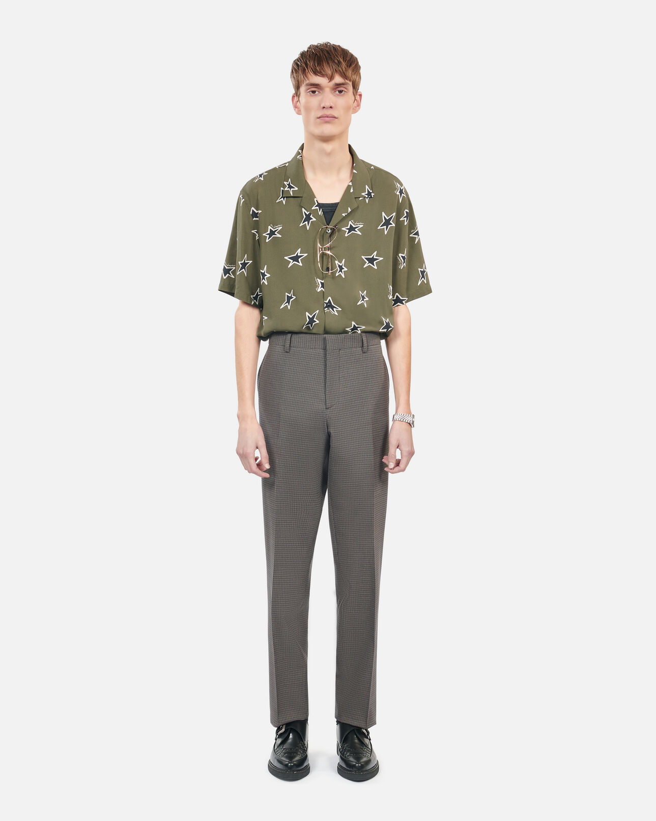 The Kooples MEN BROWN brown wool suit trousers