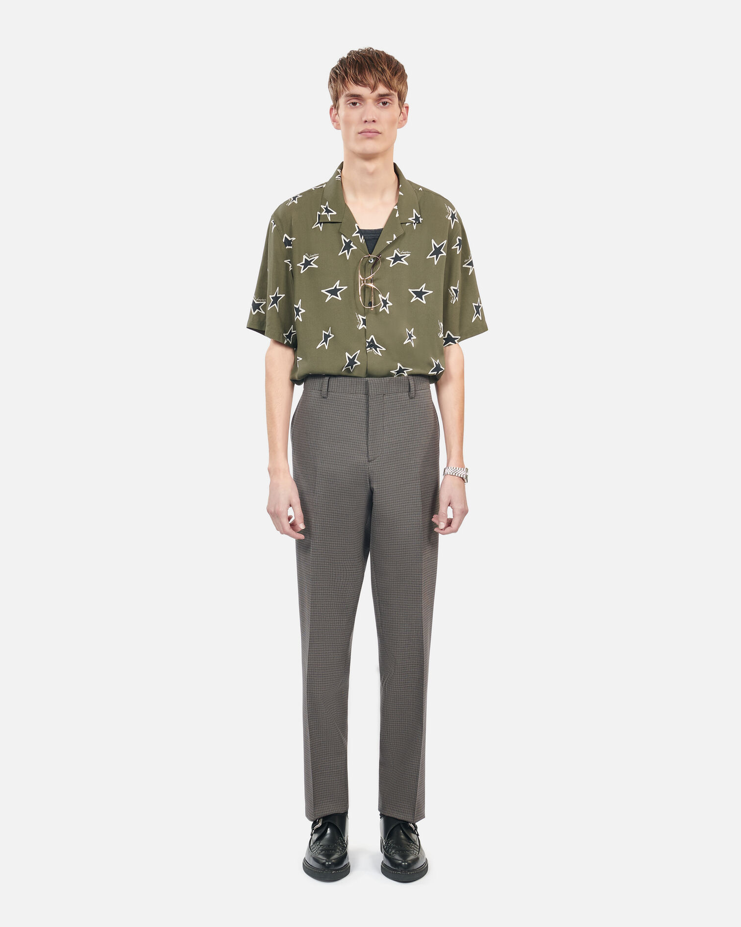 Brown wool suit trousers, BROWN, hi-res image number null