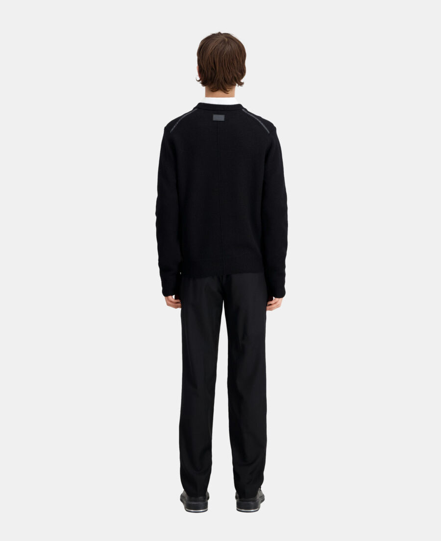black merino wool sweater
