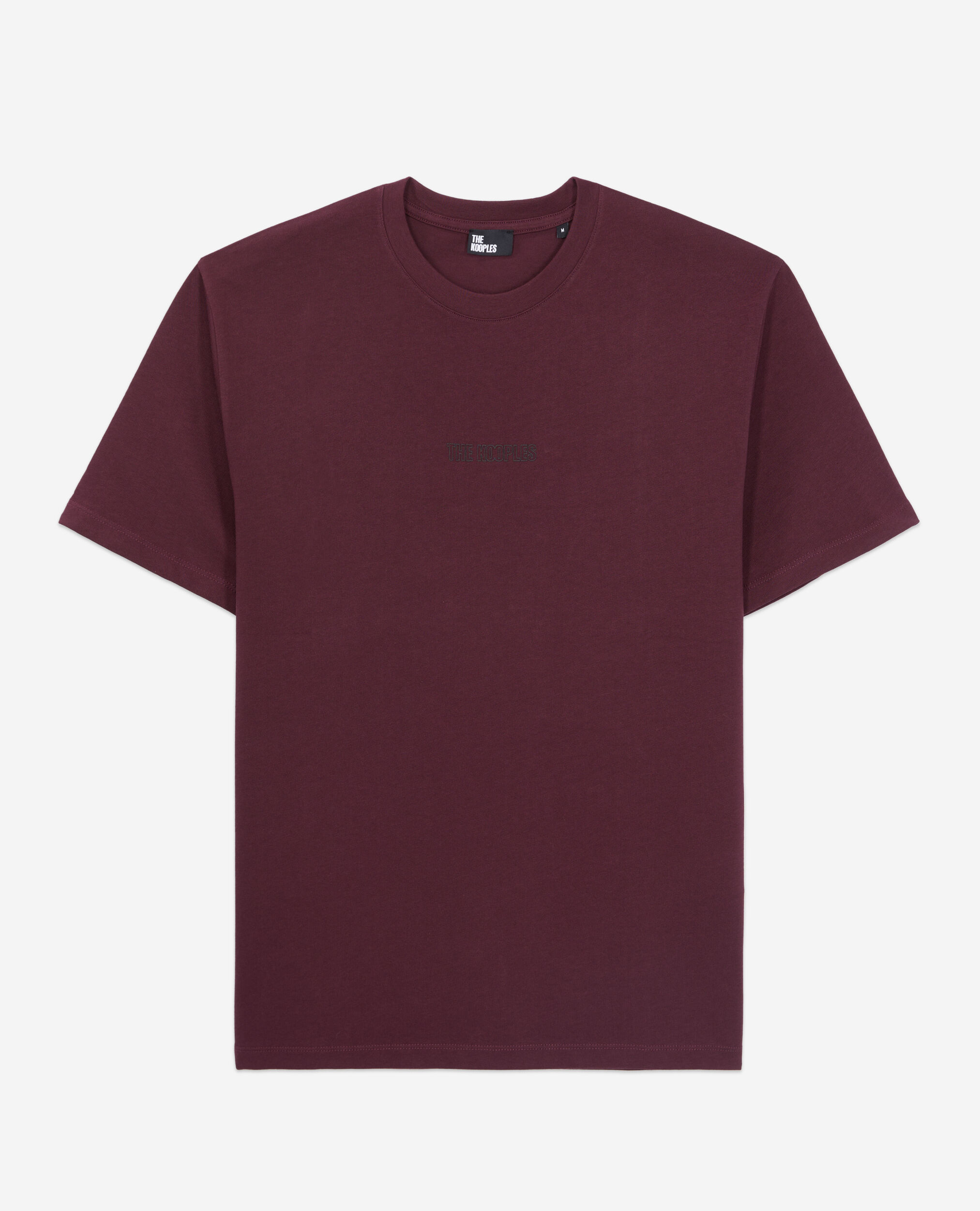 Bordeauxrotes T-Shirt Herren mit Logo, BORDEAUX, hi-res image number null