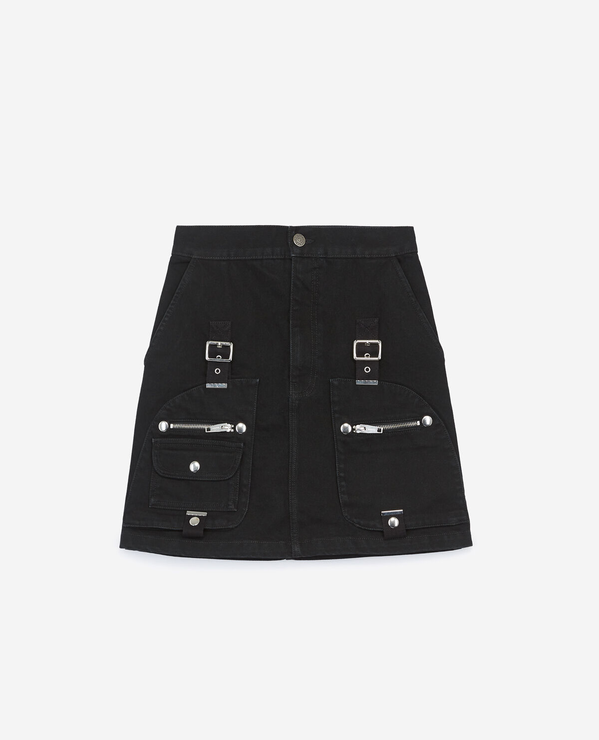 Jupe jean 2025 noir taille haute