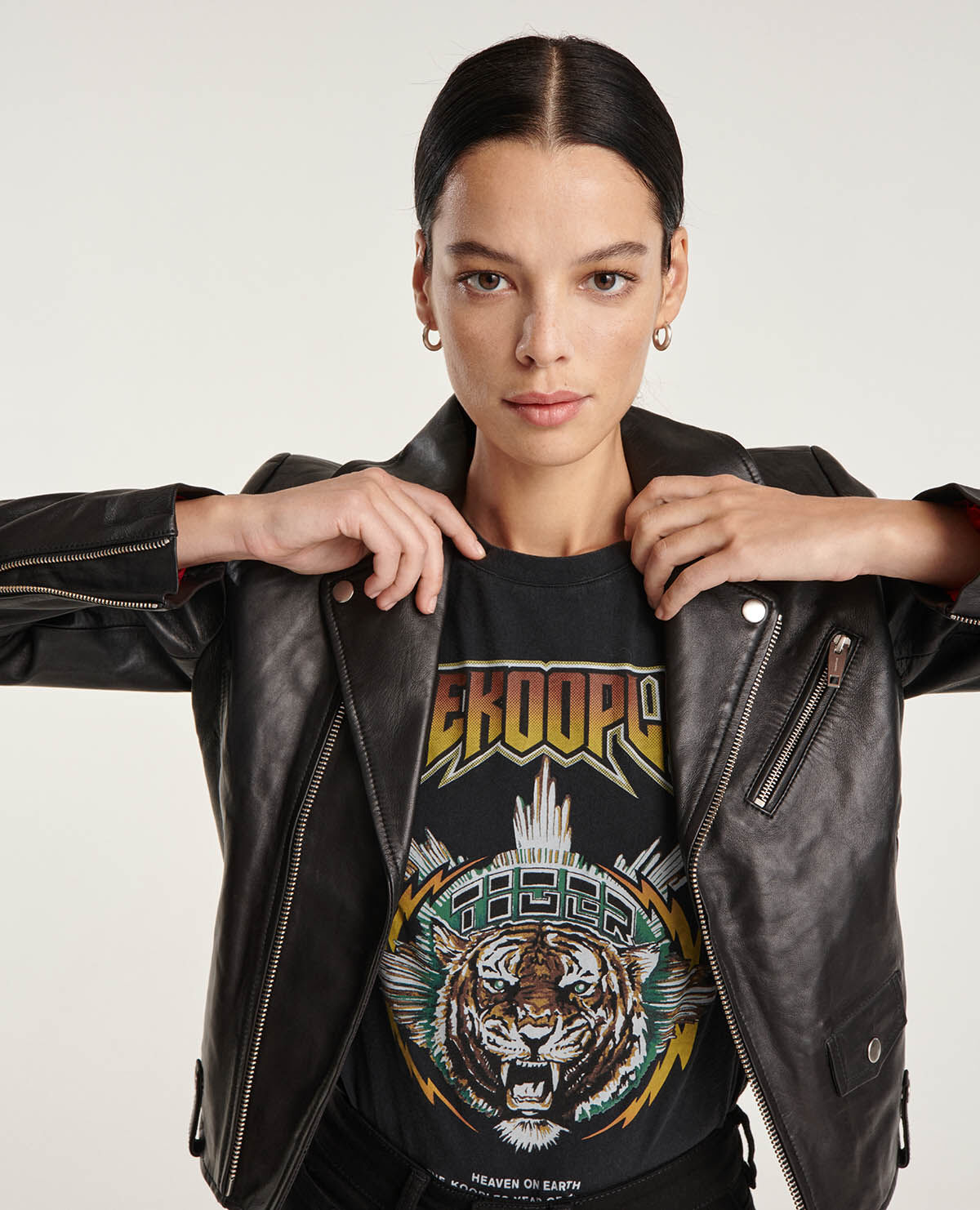The kooples men's leather biker jacket on sale