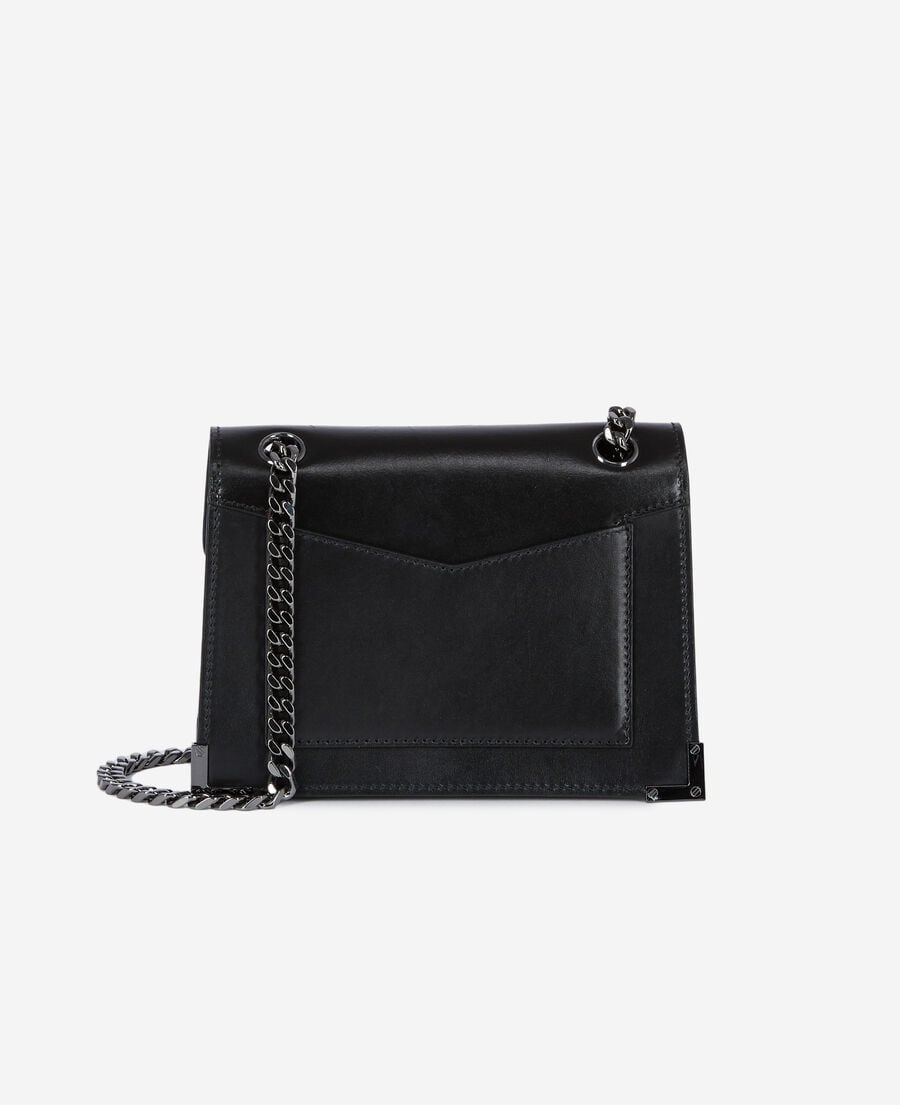 The Kooples WOMEN BLACK emily small bag in smooth black leather