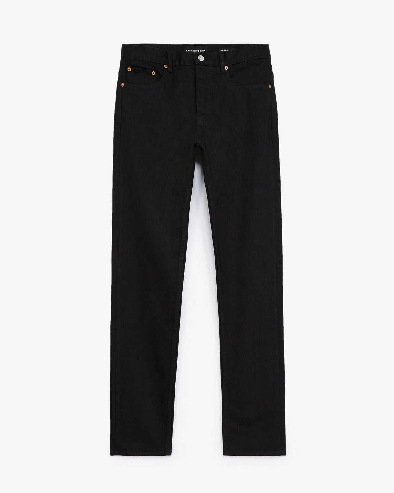 The Kooples H BLACK slim-fit black jeans with silver rivets