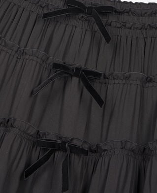 The Kooples FEMME BLACK jupe courte avec n&oelig;uds noire