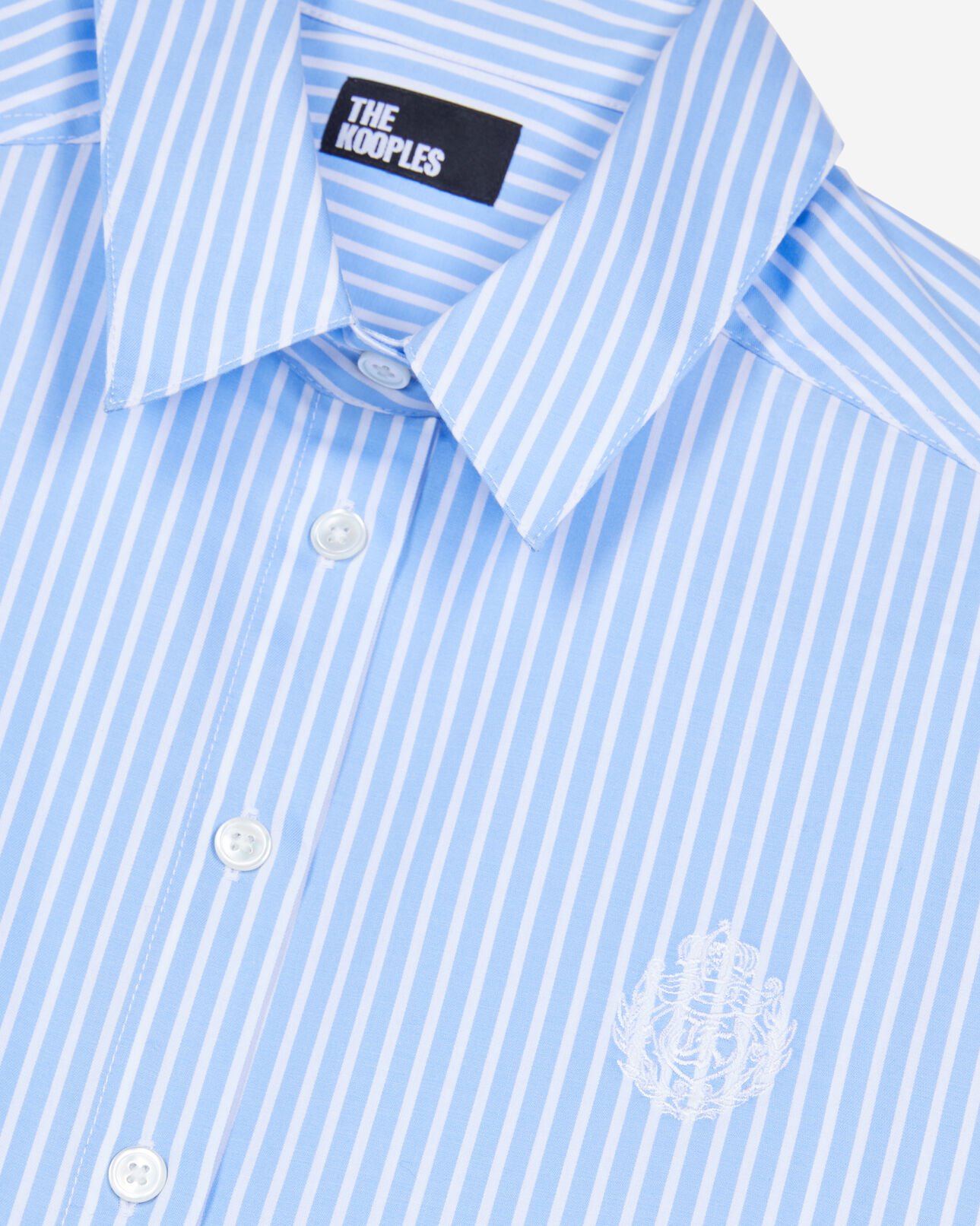 The Kooples WOMEN BLUE WHITE short striped shirt
