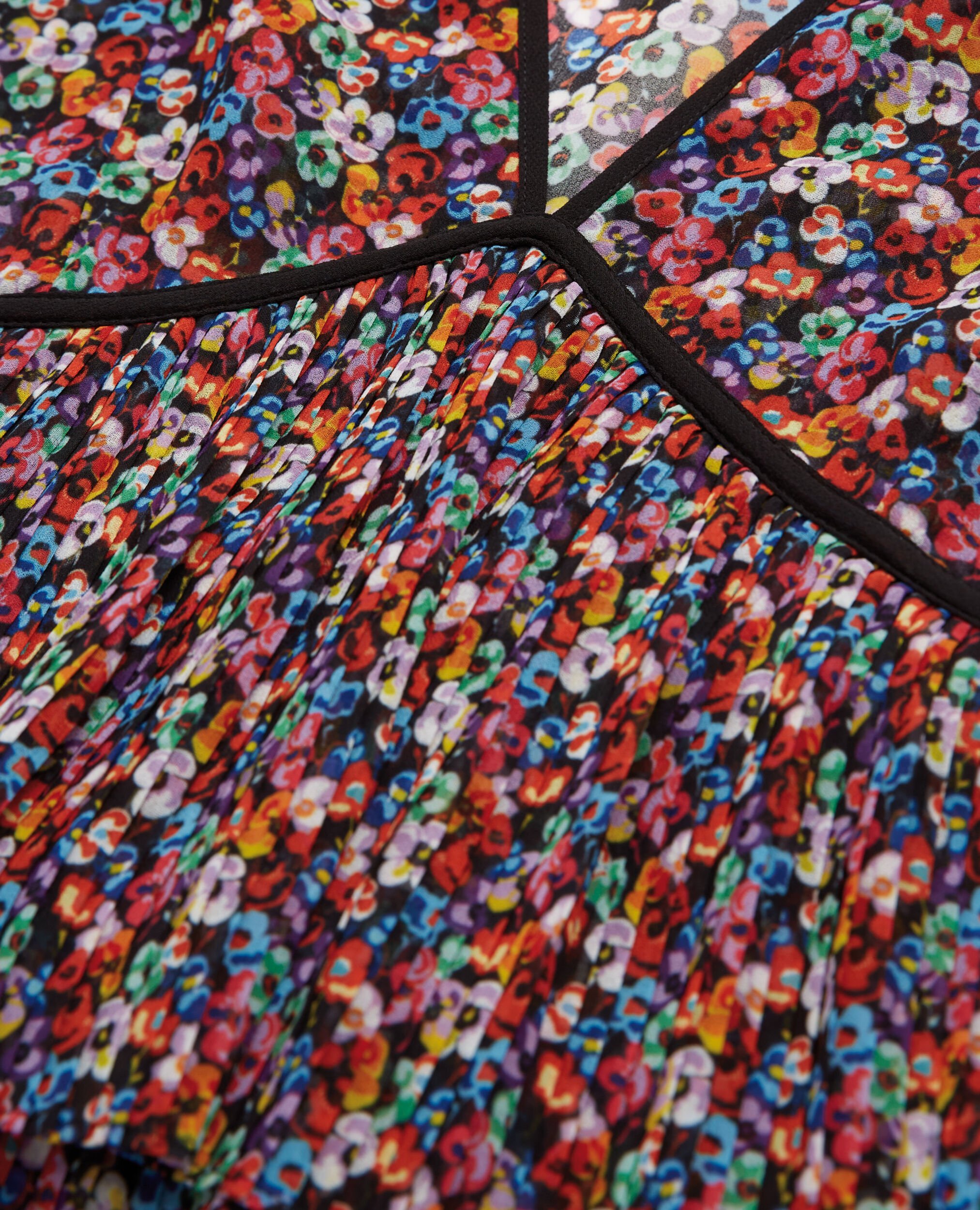 Short multicolor pleated dress, MULTICOLOR, hi-res image number null
