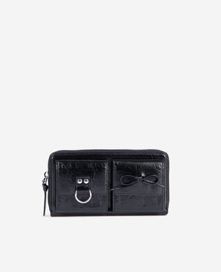 The Kooples WOMEN BLACK amelia black leather wallet