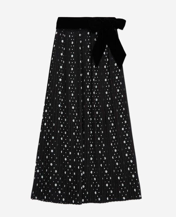 long printed skirt