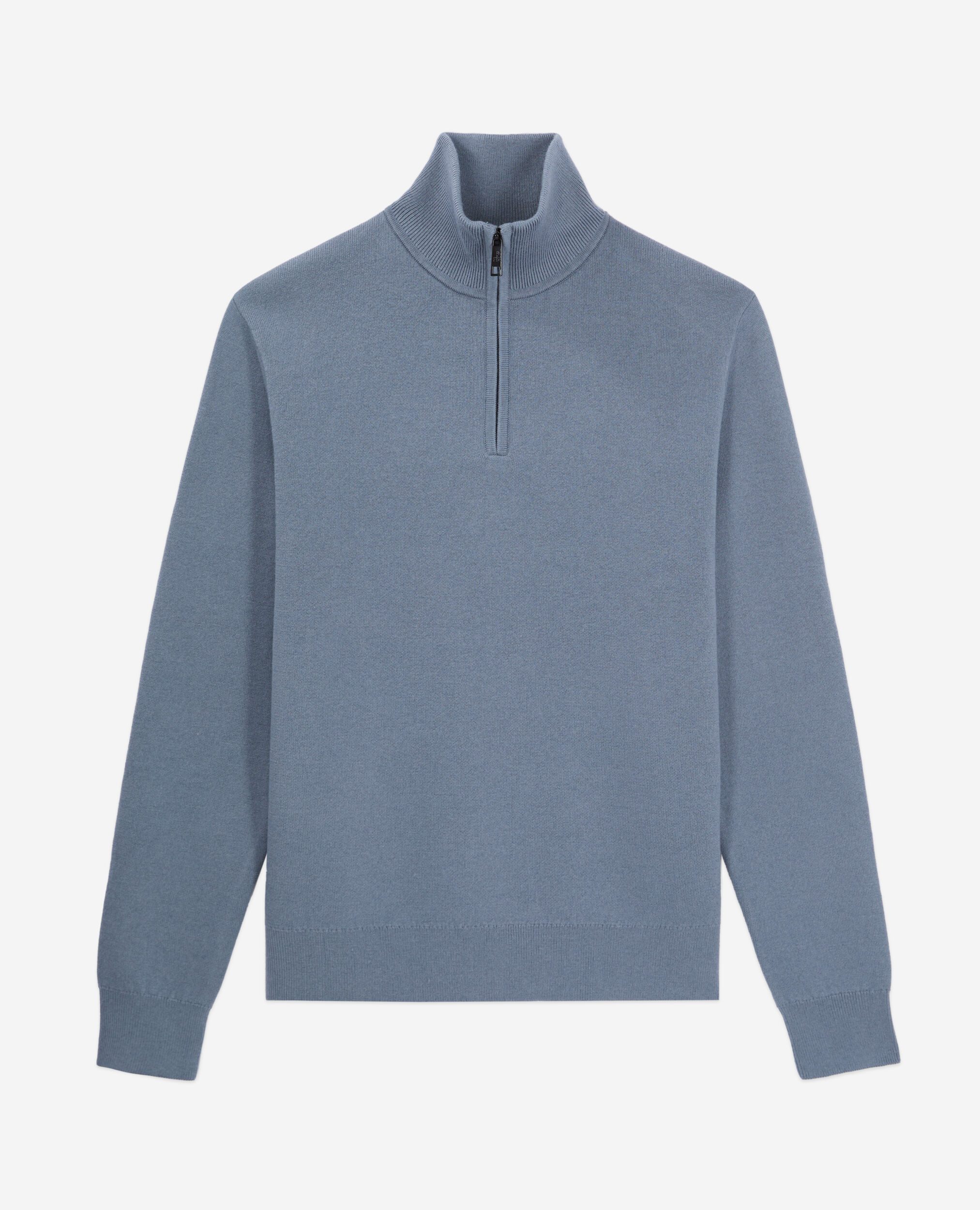 Blue sweater with debossed logo, BLUE GREY, hi-res image number null