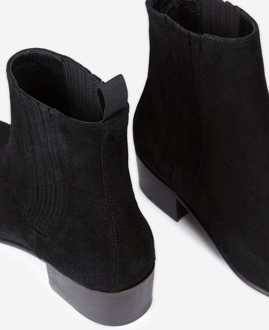 black leather boots