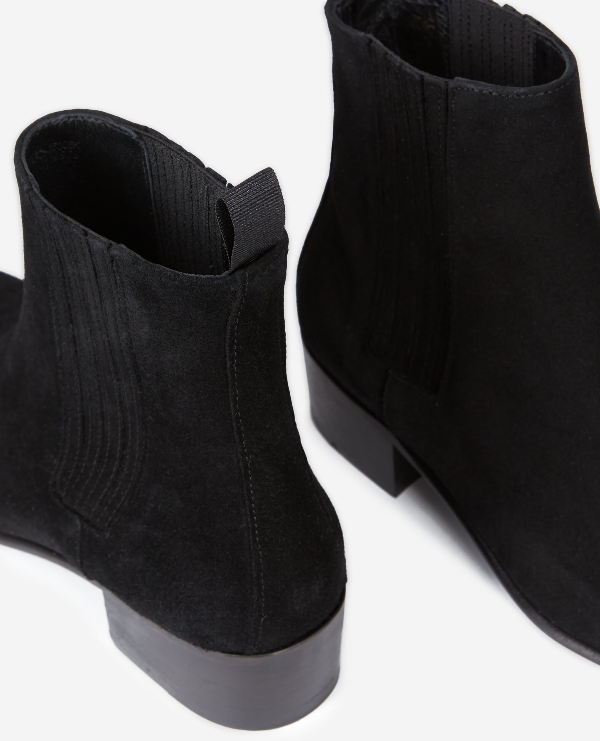 Black leather boots, BLACK, hi-res image number null
