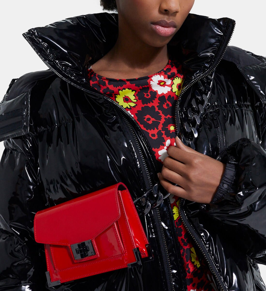 Vinyl puffer coat new arrivals