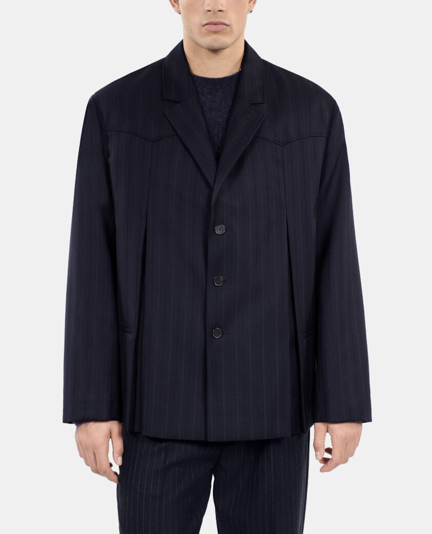 The Kooples HERREN NAVY blauer blazer im kimonostil mit streifen