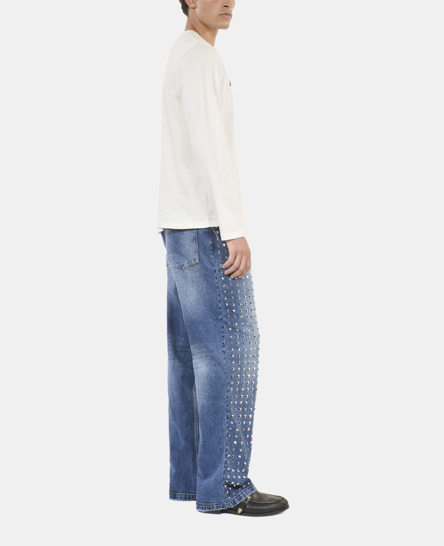 The Kooples H ECRU white screen printed long sleeved t-shirt