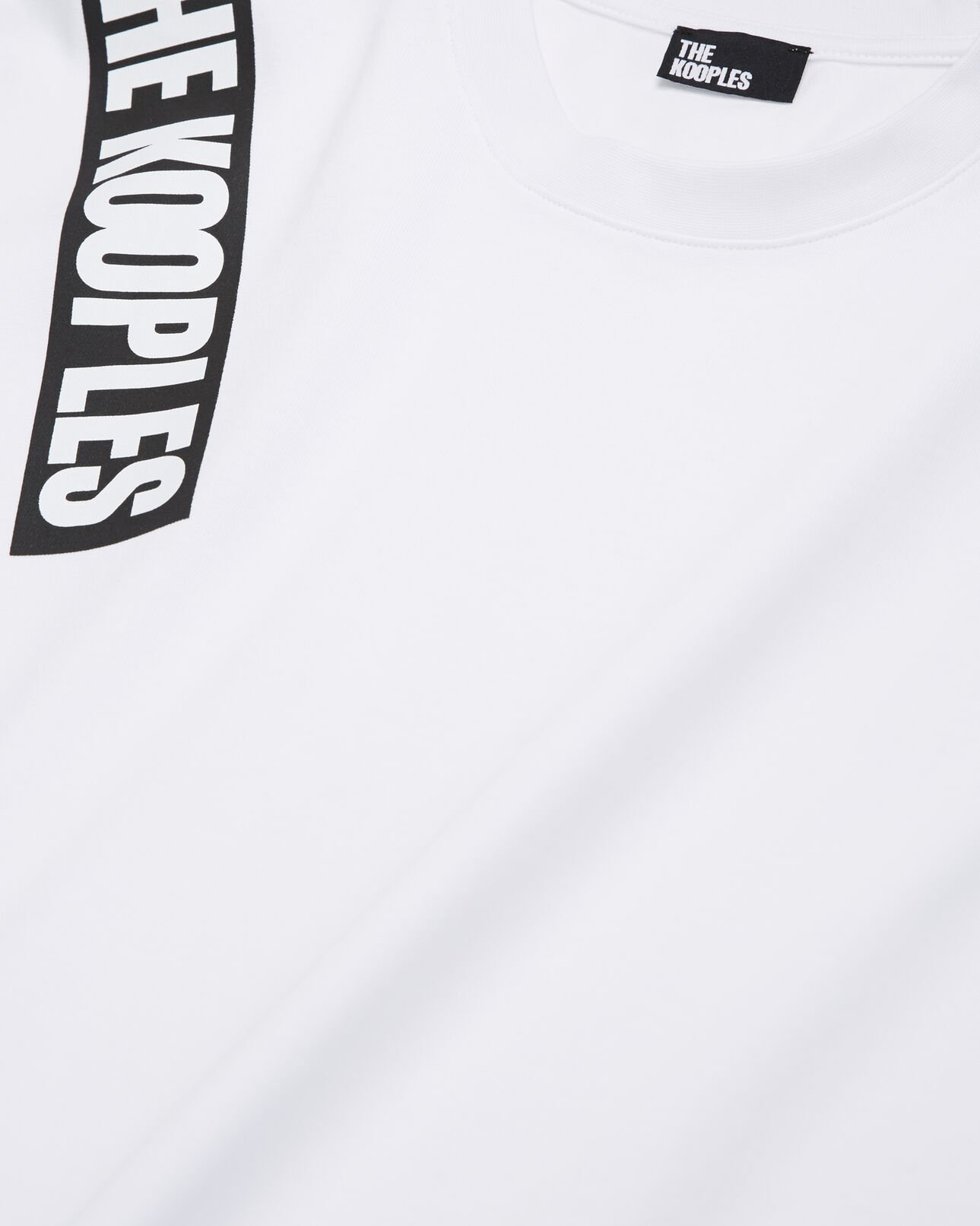 The Kooples HERREN WHITE weißes t-shirt herren mit logo-tape