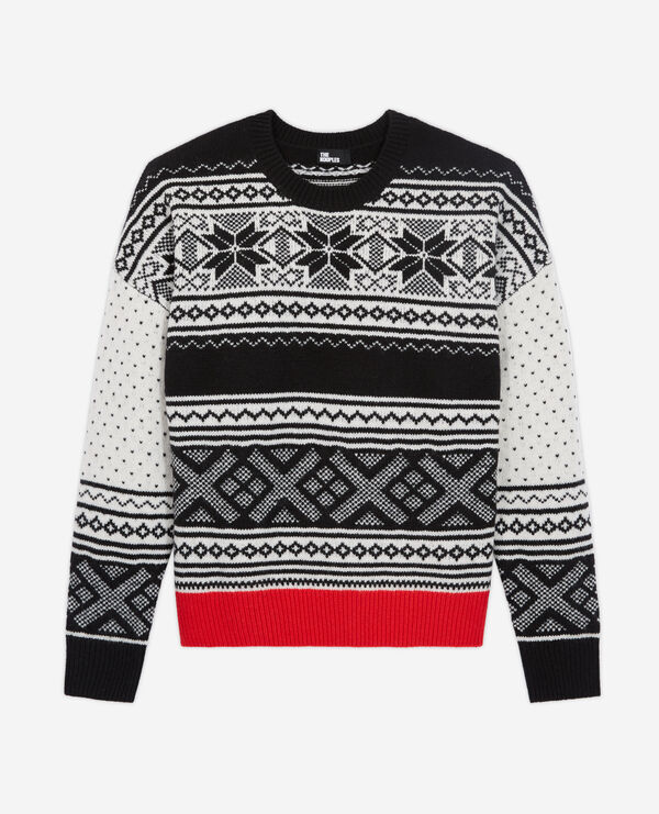 patterned wool sweater