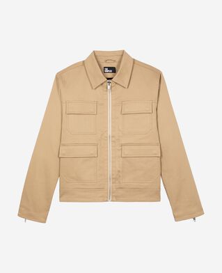 The Kooples HOMME BEIGE blouson en coton beige