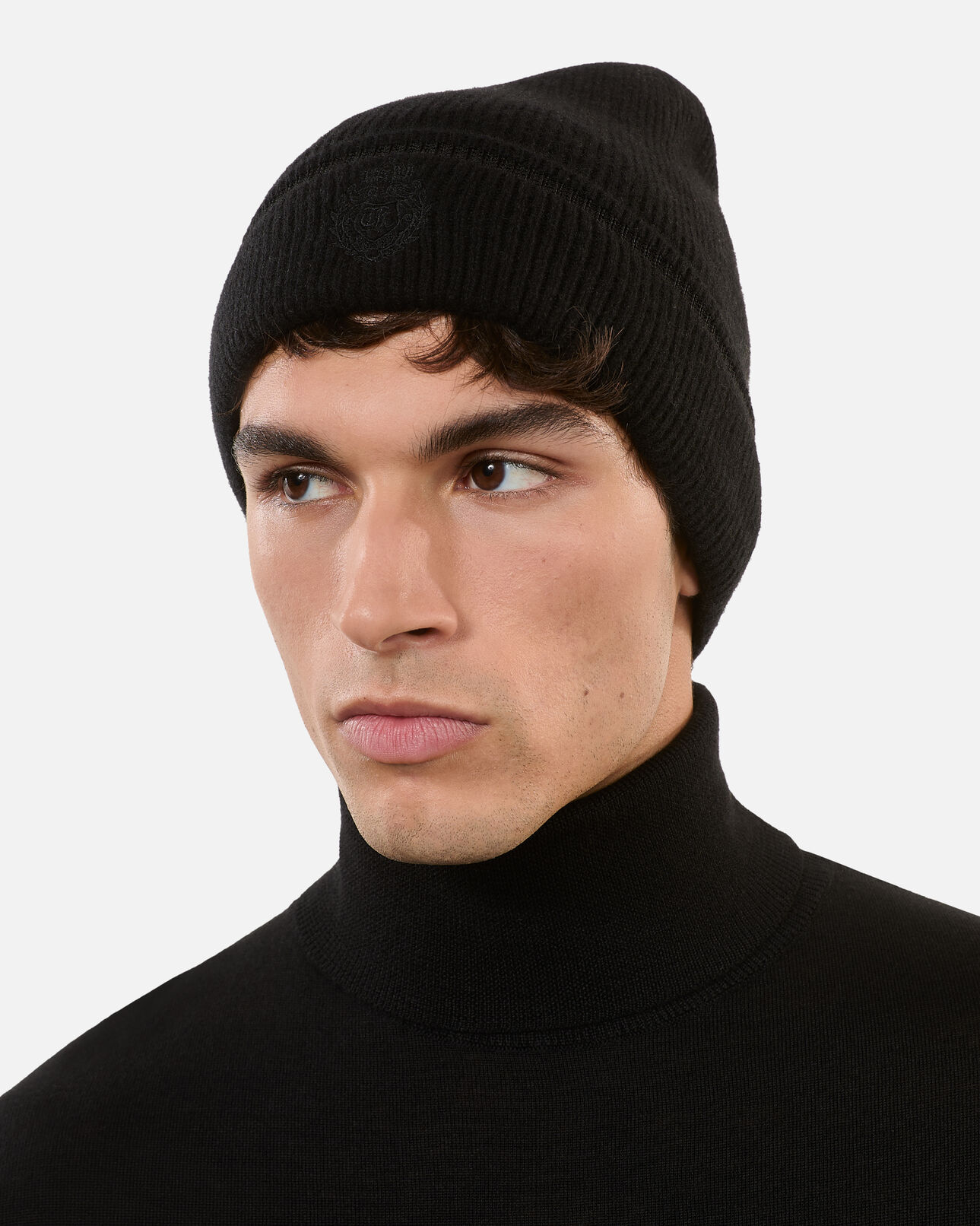 The Kooples MIXED BLACK black cashmere beanie
