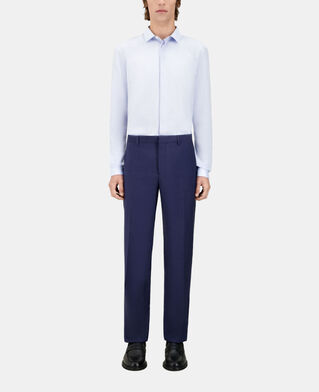 The Kooples HERREN NAVY marineblaue anzughose aus wolle mit mikrokaromuster