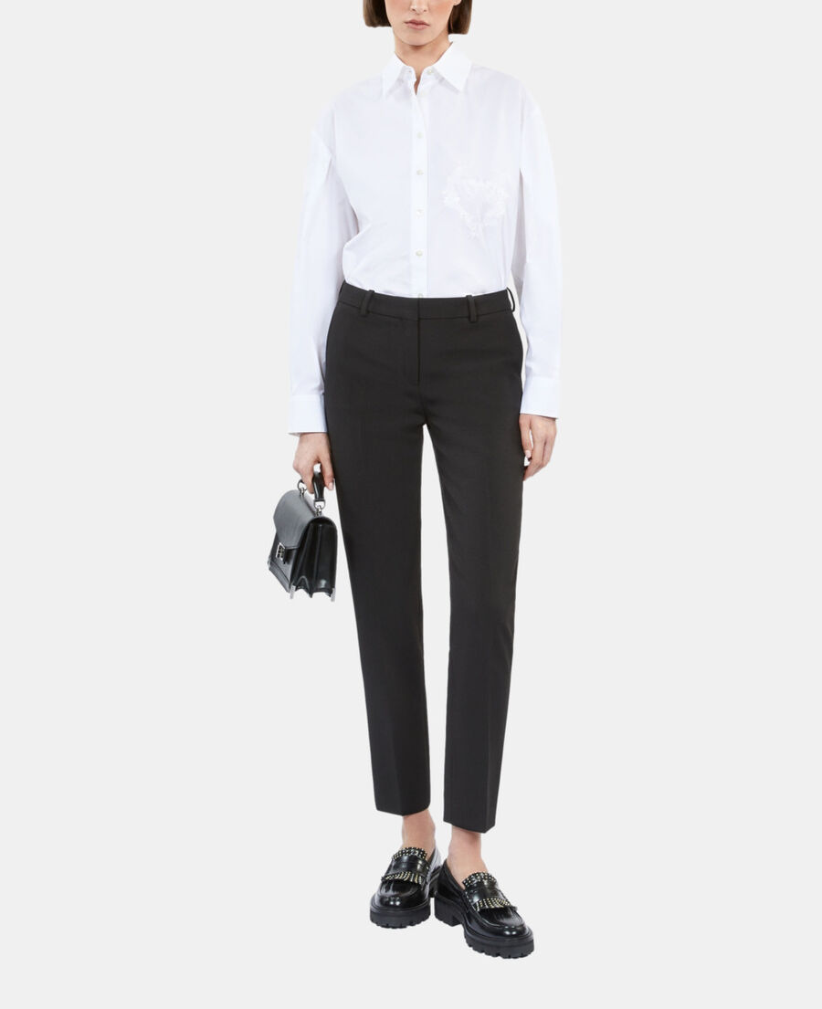 The Kooples FEMME WHITE chemise avec broderie skull heart blanche