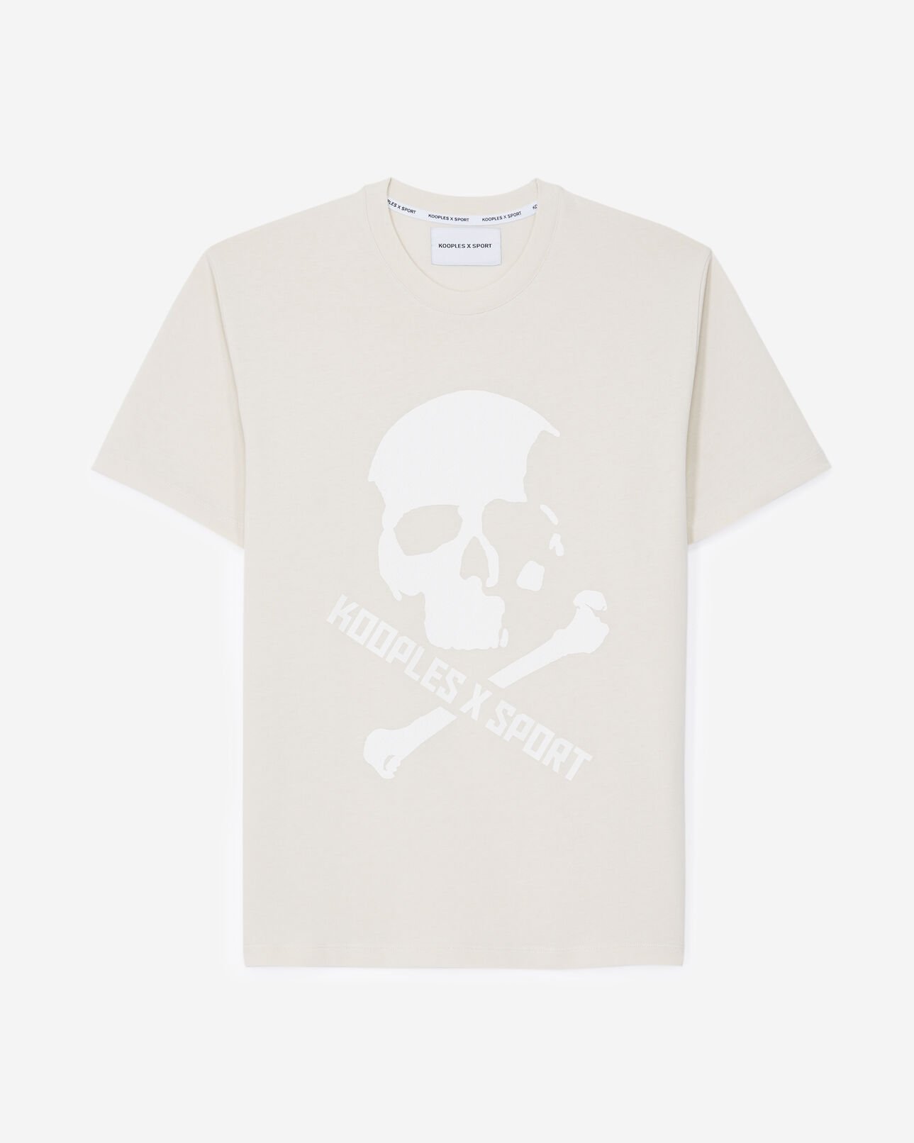 The Kooples HERREN OFF WHITE baumwoll-t-shirt weiß totenkopfmotiv