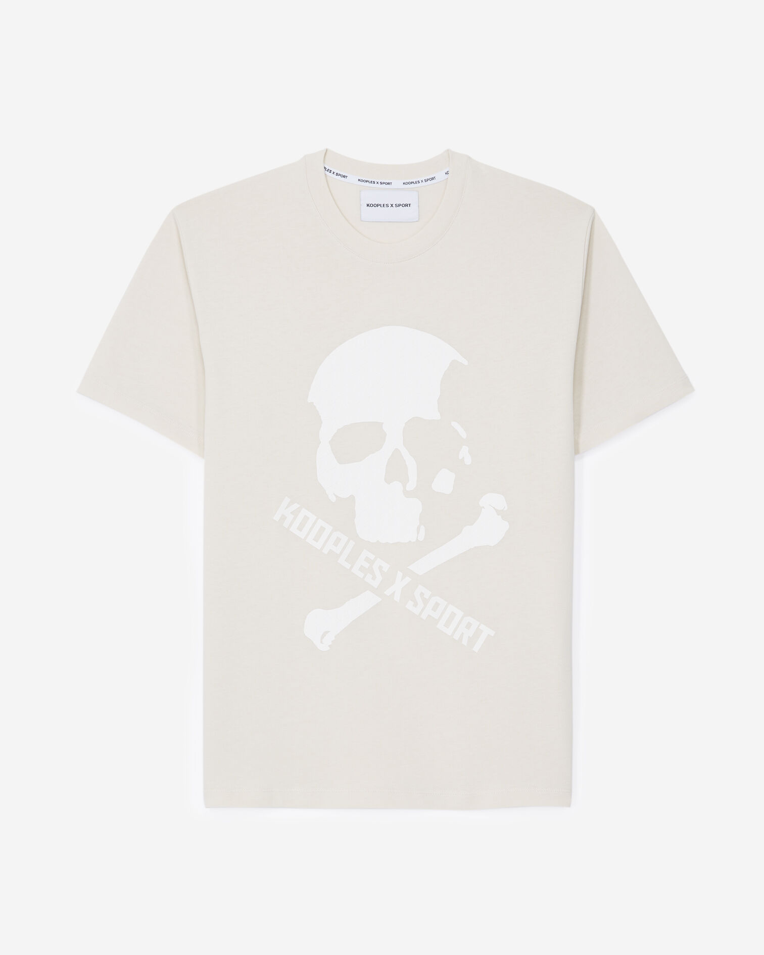 Baumwoll-T-Shirt weiß Totenkopfmotiv, OFF WHITE, hi-res image number null