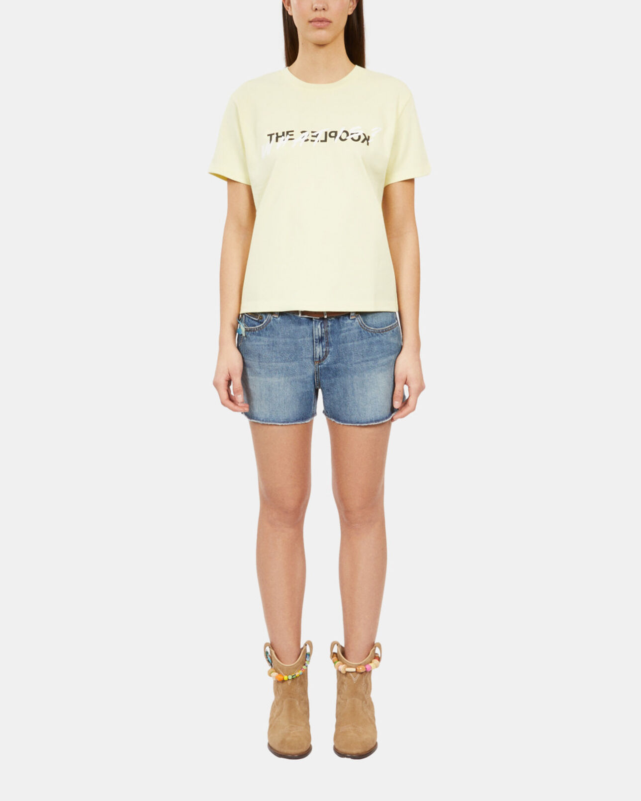 The Kooples FEMME BRIGHT YELLOW t-shirt what is jaune clair