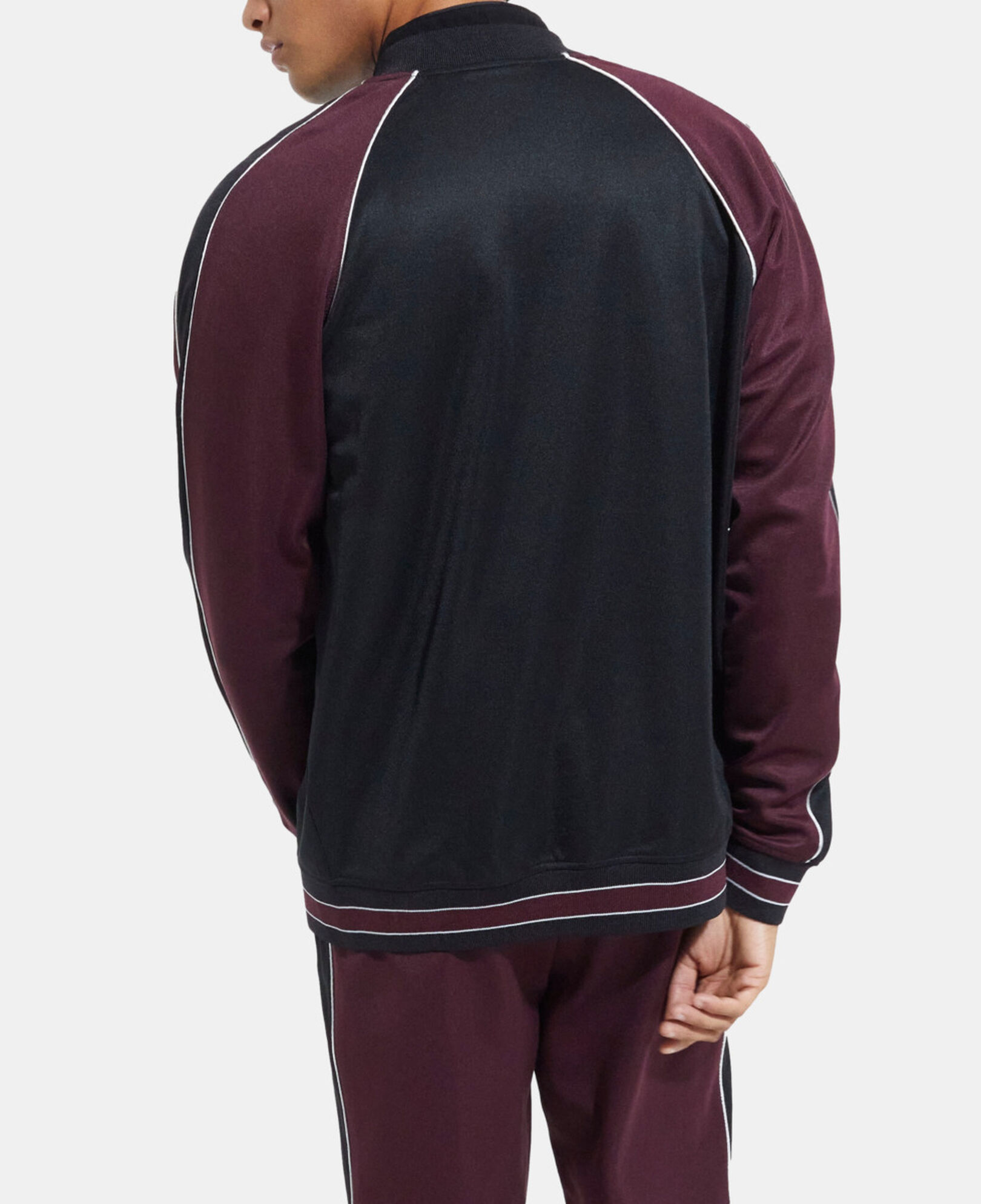 The Kooples MEN BURGUNDY red zipped sweatshirt