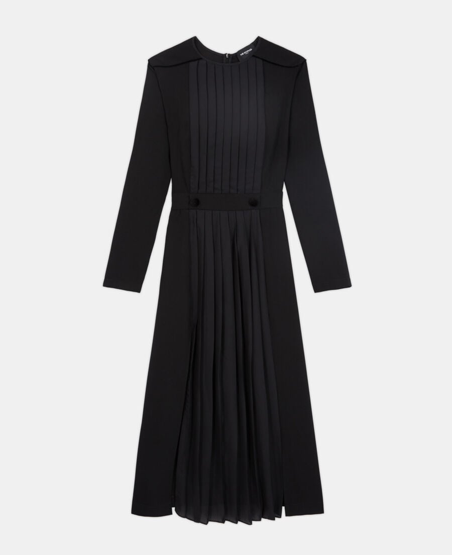The Kooples FEMME BLACK robe longue noire