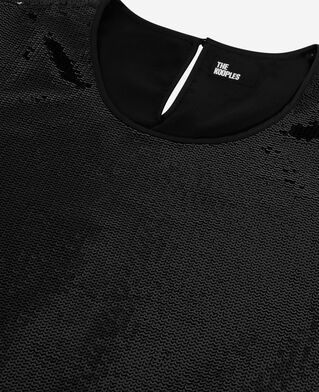 The Kooples DAMEN BLACK pailletten-top schwarz