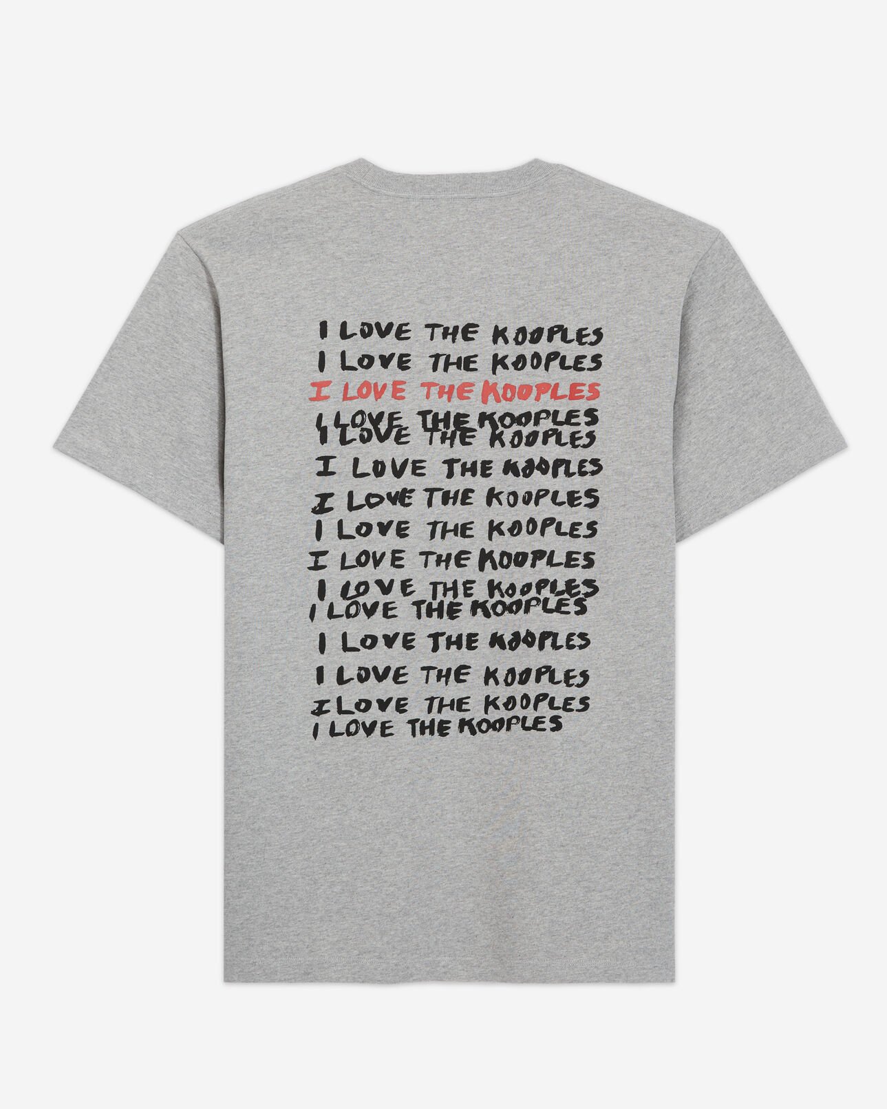 The Kooples HOMME GREY MELANGE t-shirt i love kooples gris