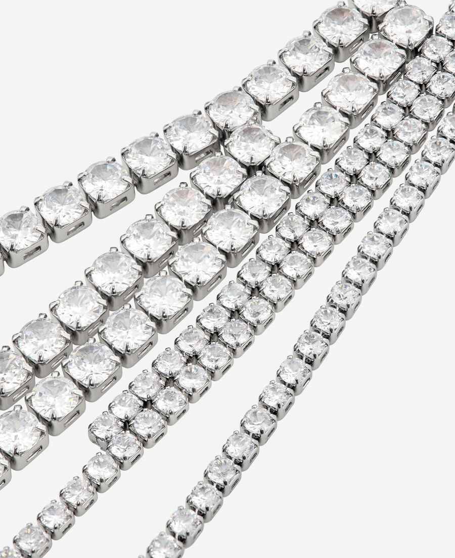 The Kooples FEMME SILVER collier à strass argenté